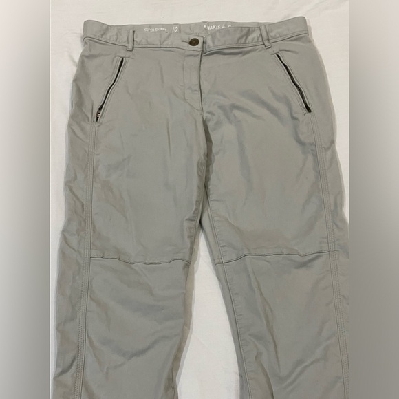 GAP women’s size 10 super skinny cargo Khakis Oslo Grey Pants - Picture 2 of 16